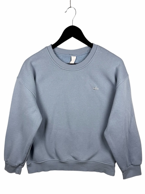 ALO Yoga Tops - alo Accolade Crew Neck Blue Pullover Sz L (FLAWS)